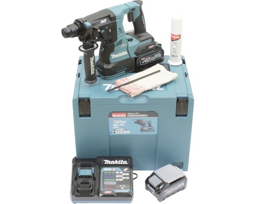 Akku-Kombihammer Makita XGT® HR003GM201 40V inkl. 2 x Akku 4,0Ah, Ladegerät und MAKPAC Gr. 4