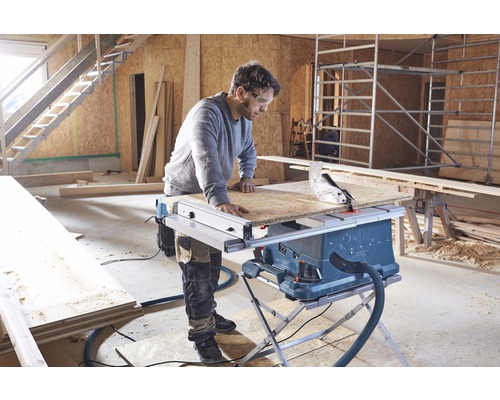 Tischsäge Bosch Professional GTS 635-216 inkl. Sägeblatt (Optiline Wood, 216 x 30 x 1,6 mm, 22 Zähne)