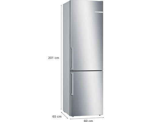 Kühl- und Gefrierkombination Bosch KGE398IBP BxHxT 60 x 201 x 65 cm Kühlteil 249 l Gefrierteil 94 l