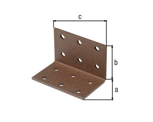 Lochplattenwinkel Duravis 40x40x60 mm rostbraun 1 Stück