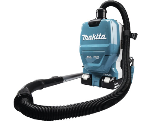 Akku- Handstaubsauger Rucksack Makita DVC261ZX15 2x18V, ohne Akku und Ladegerät inkl. 2 Düsen und Filter