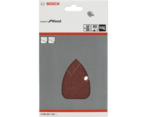 Schleifblatt für Multischleifer Bosch, 95x135 mm, Korn 80, 5 Stück