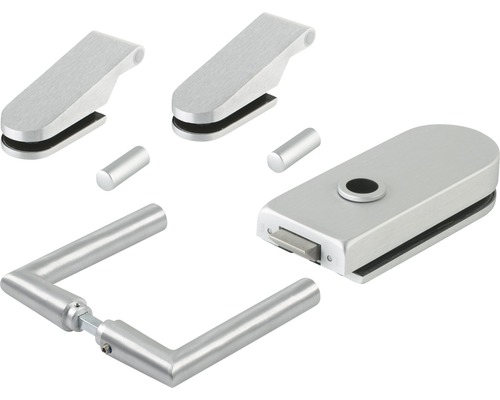 Pertura Glastürbeschlag Studio Kargur UV Alu eloxiert Silber