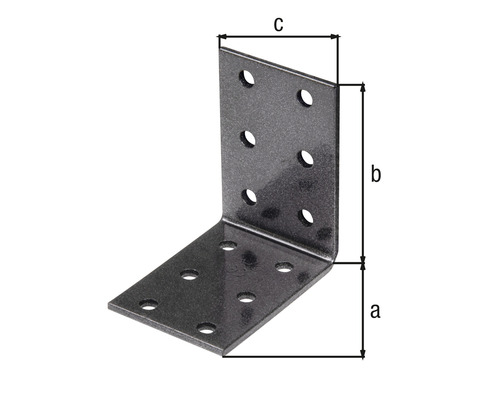 Lochplattenwinkel Duravis 60x60x40 mm schwarzdiamant 1 Stück