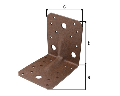 Schwerlast-Winkelverbinder Duravis 105x105x90 mm braun 1 Stück