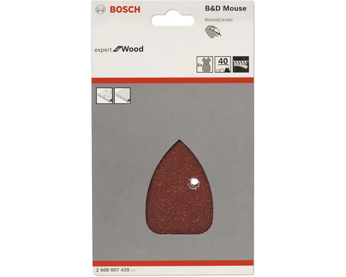 Schleifblatt für Multischleifer Bosch, 95x135 mm, Korn 40, 5 Stück