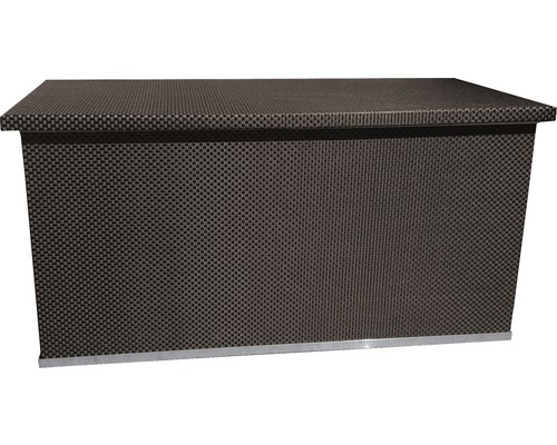 Auflagenbox Rattan inkl. Gasdruckfedern 121 x 67 x 64 cm braun