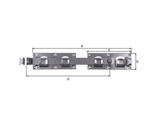 Doppeltorüberwürf Duravis 423x70 mm schwarzdiamant