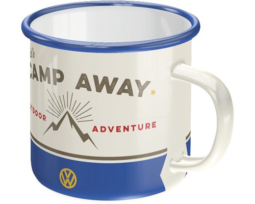 Emaille-Becher VW Bulli Camp Away 0,36 l 8x8x8 cm