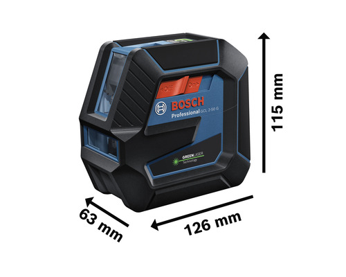 Kombilaser Bosch Professional GCL 2-50 G inkl. Drehhalterung RM 10 & Deckenklemme DK 10