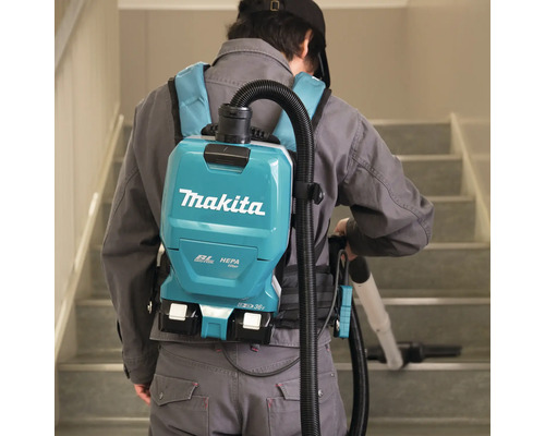 Akku- Handstaubsauger Rucksack Makita DVC261ZX15 2x18V, ohne Akku und Ladegerät inkl. 2 Düsen und Filter
