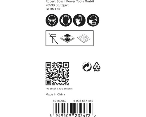 Keramikbohrer Set Bosch HEX-9, Set 3-tlg. EXPERT